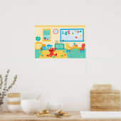 Poster Sesame Street | Scène de classe (Cuisine)