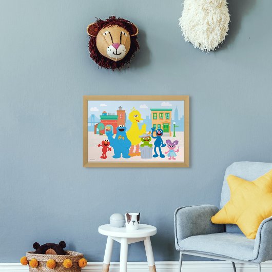 Poster Sesame Street | Scène de quartier