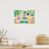 Poster Sesame Street | Scène du zoo (Cuisine)