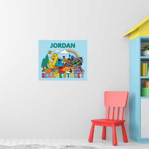Poster Sesame Street Vague Arc-en-ciel