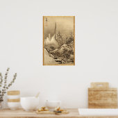 Poster Sesshu Toyo Paysage de quatre saisons - Automne (Cuisine)