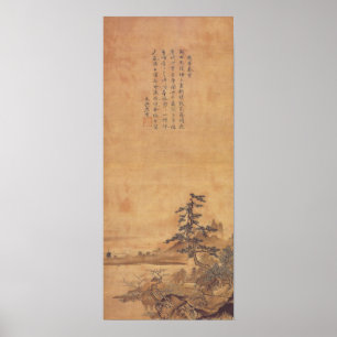 Poster Sesshu Toyo Paysage de quatre saisons - Printemps