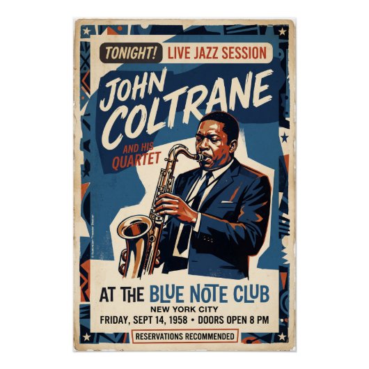 Poster Session live de John Coltrane (Devant)