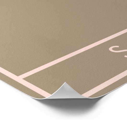 Poster set de table Brown à fleurs (Coin)