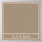 Poster set de table Brown à fleurs (Devant)