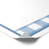 Poster Set de table en vichy bleu (Coin)