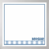 Poster Set de table en vichy bleu (Devant)