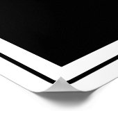 Poster Set de table noir moderne minimaliste (Coin)