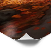 Poster Setter anglais en automne Leaves Fall Inspire (Coin)