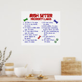 POSTER SETTER IRLANDAIS PL2 (Cuisine)