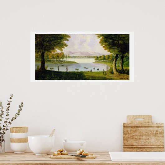 Poster Setting up Camp of the Naval Survey (Cuisine)