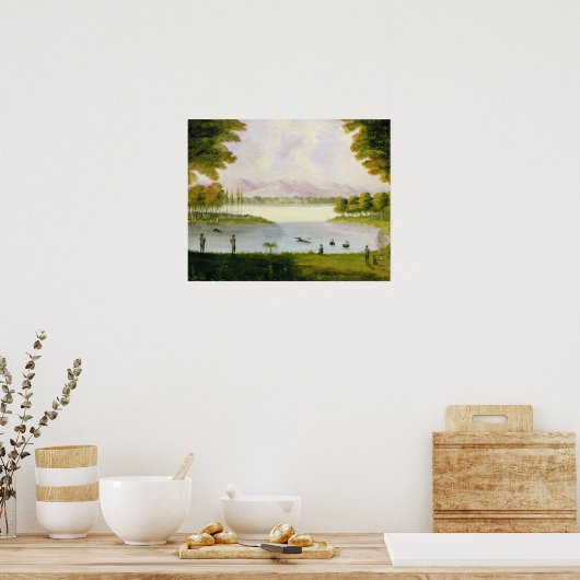 Poster Setting up Camp of the Naval Survey (Cuisine)