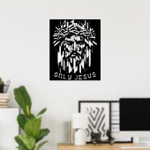 Poster Seul Jésus - Art géométrique Abstrait (Bureau à domicile)