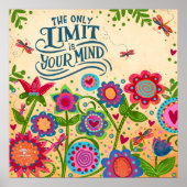 Poster Seule Limite est votre inspiritisme de citation me (Devant)