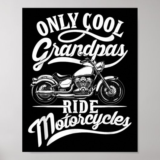 Poster Seulement Les Grandpas Ride Moto Devis Pour Grand- (Devant)