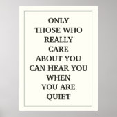 POSTER SEULS CEUX QUI SE SOUCIENT VRAIMENT DE VOUS PEUVEN (Devant)