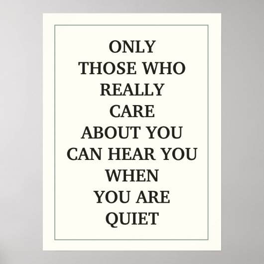 POSTER SEULS CEUX QUI SE SOUCIENT VRAIMENT DE VOUS PEUVEN (Devant)