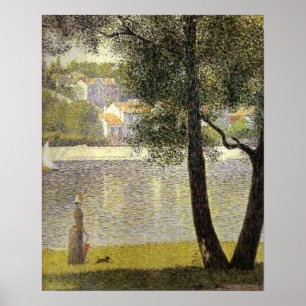 Poster Seurat's "La Seine a Courbevoie"