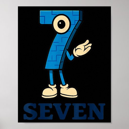 Poster Seven Brainrot 67 Six Seven 6 7 Meme Custome  (Devant)