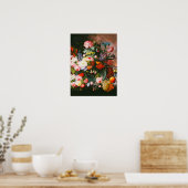 Poster Severin Roesen - Vie De Fleurs Et De Fruits (Cuisine)