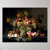 Poster Severin Roesen Vie morte avec Fruit (Devant)