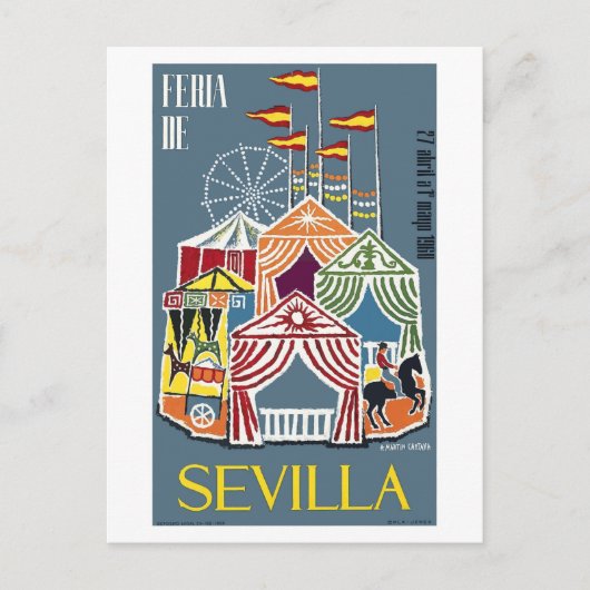Poster Sevilla 1960 Briefkaart (Voorkant)