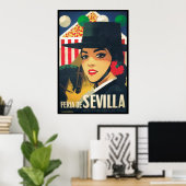 Poster Séville, Espagne (Bureau à domicile)