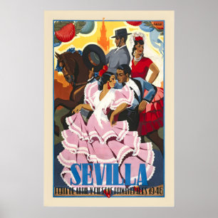 Poster Séville Séville Espagne Espania Ibérie Vintage