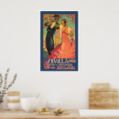 Poster Seville Spring Festivals, Holy Week and Fair Spain (Cuisine)