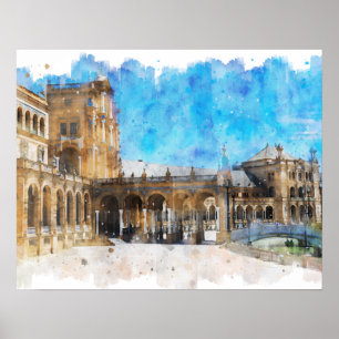 Poster Seville -The Real Spain Postcard Jigsaw Puzzle Pos