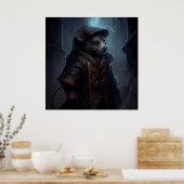 Poster sewer rat (Cuisine)