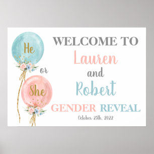 Poster Sexe révéler son signe de bienvenue