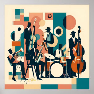 Poster Sextet de l'ère du Jazz du Milieu du Siècle