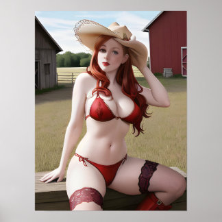 Poster Sexy Cowgirl