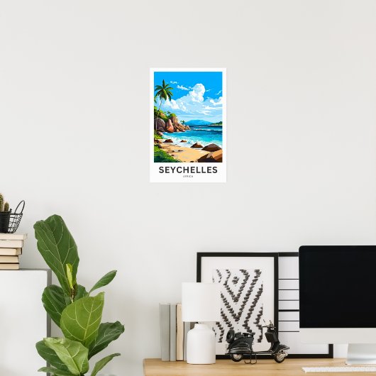 Poster Seychelles Afrique - Imprimer (Bureau à domicile)