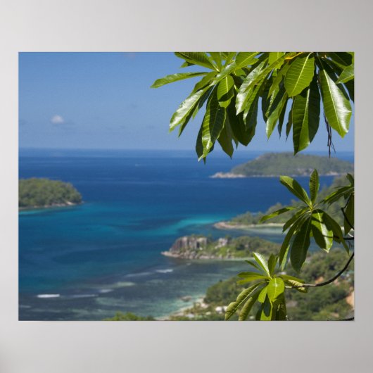 Poster Seychelles, île de Mahé. Côte ouest (Devant)