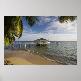 Poster Seychelles, île de Praslin, Anse Bois de Rose,