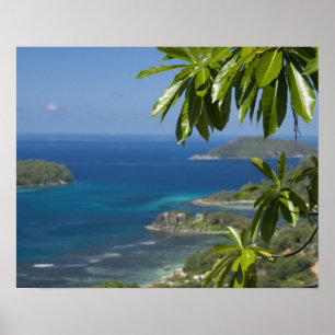 Poster Seychelles, Island of Mahe. Western coast of