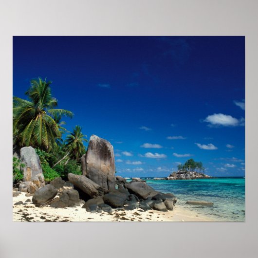 Poster Seychelles, Mahe Island, Anse Royale Beach. (Devant)