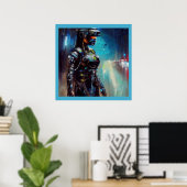 Poster SF - Cyberpunk Hero 2 (Bureau à domicile)