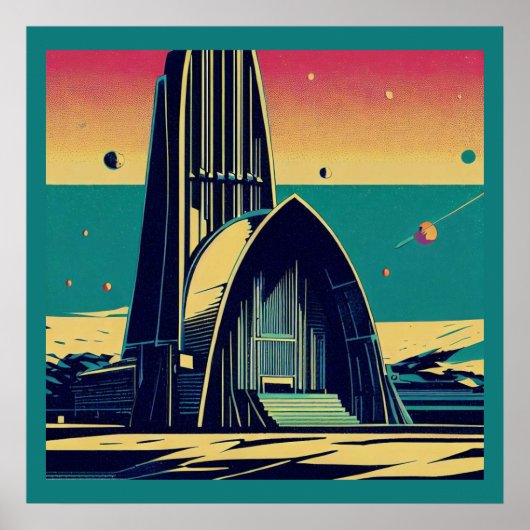 Poster SF Église futuriste 3 (Devant)