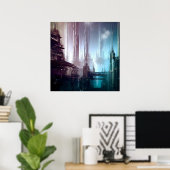 Poster SF Futuristic City 2 (Bureau à domicile)