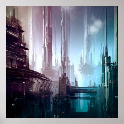 Poster SF Futuristic City 2 (Devant)