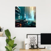 Poster SF Futuristic City 3 (Bureau à domicile)