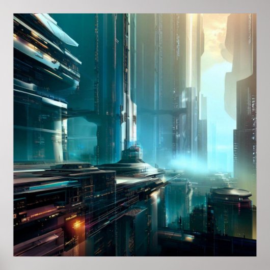 Poster SF Futuristic City 3 (Devant)