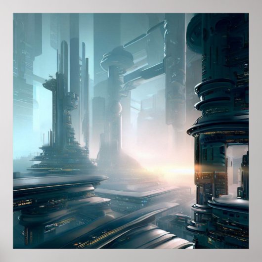 Poster SF Futuristic City 4 (Devant)