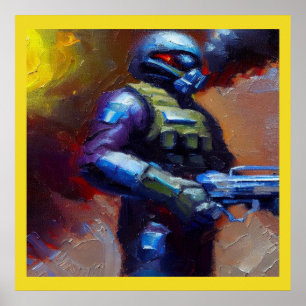 Poster SF - Héros militaire 4