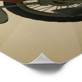 Poster Sgt Davidson Armée Moto Pinup (Coin)