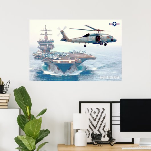 POSTER SH-60F OCEAN HAWK (Bureau à domicile)