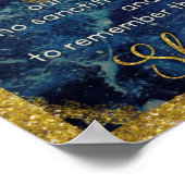 Poster Shabbat Bible Verse Blessing Hebrew English Blue (Coin)